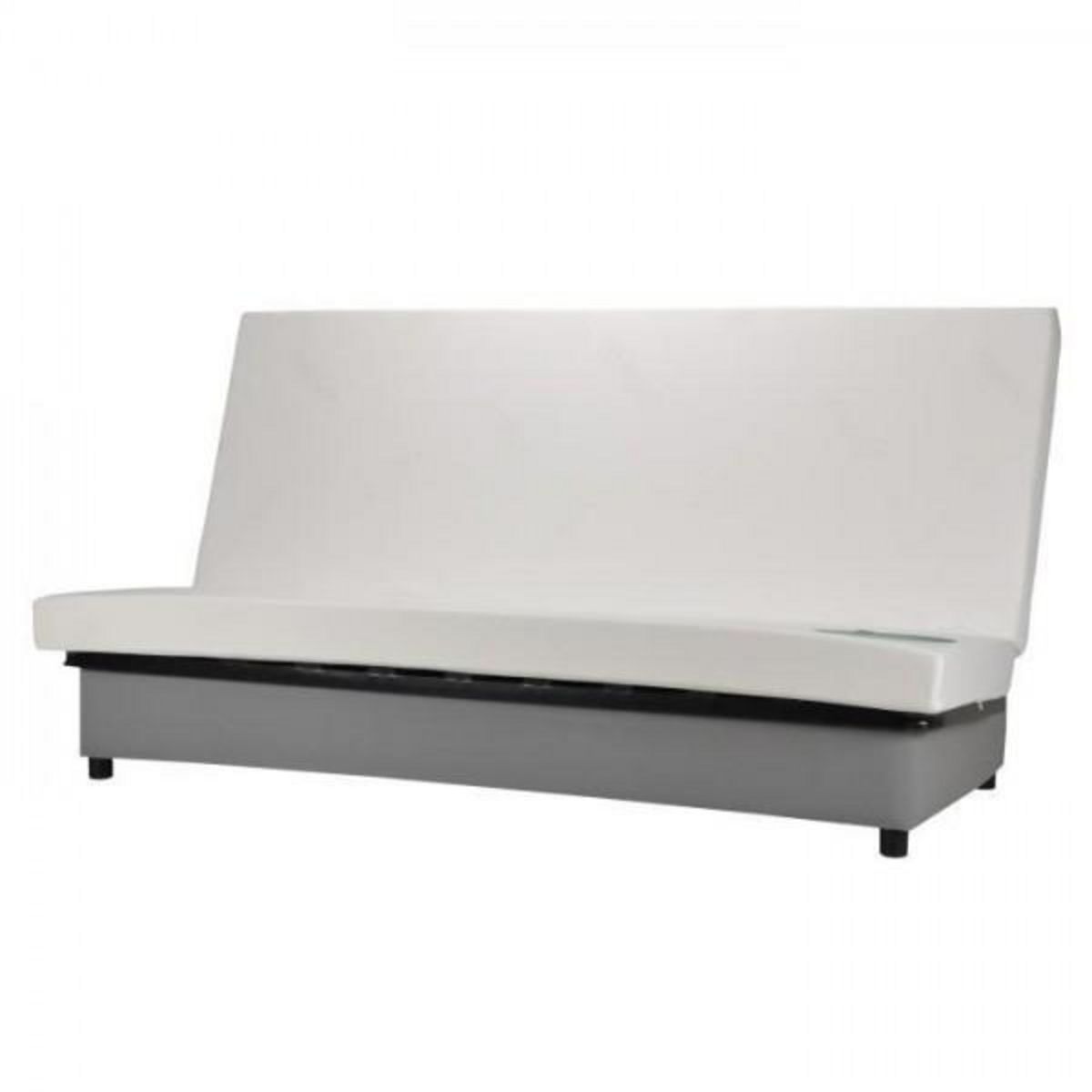 BULTEX COMFORT BULTEX Banquette clic-clac 3 places - Tissu gris - Made in France - L 192 x P 95 cm - BEIJA