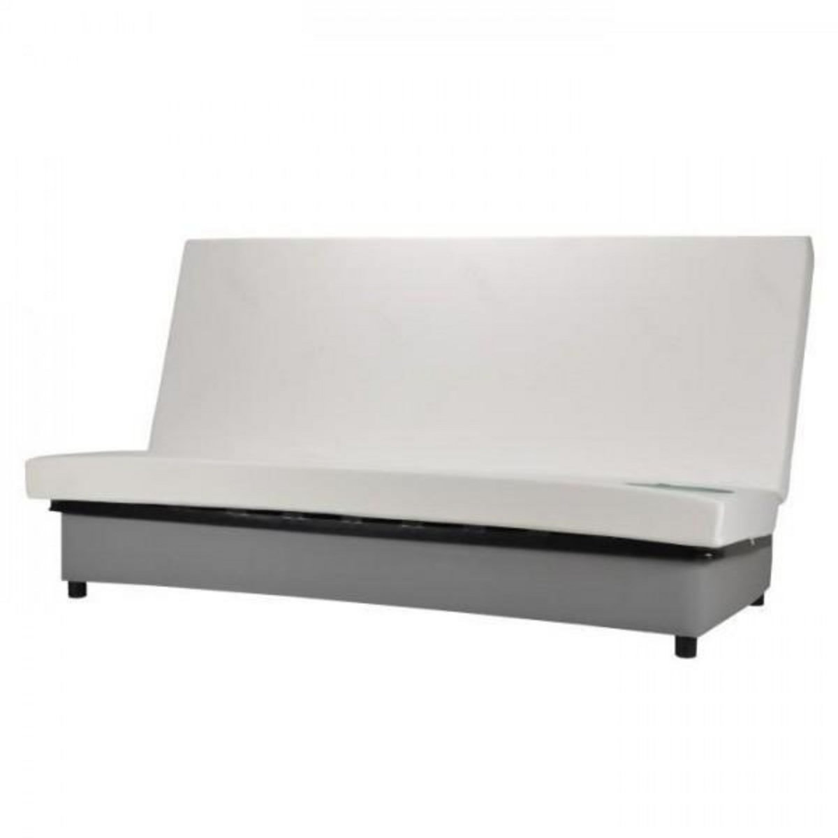 BULTEX COMFORT BULTEX Banquette clic-clac 3 places - Tissu gris - Made in France - L 192 x P 95 cm - BEIJA