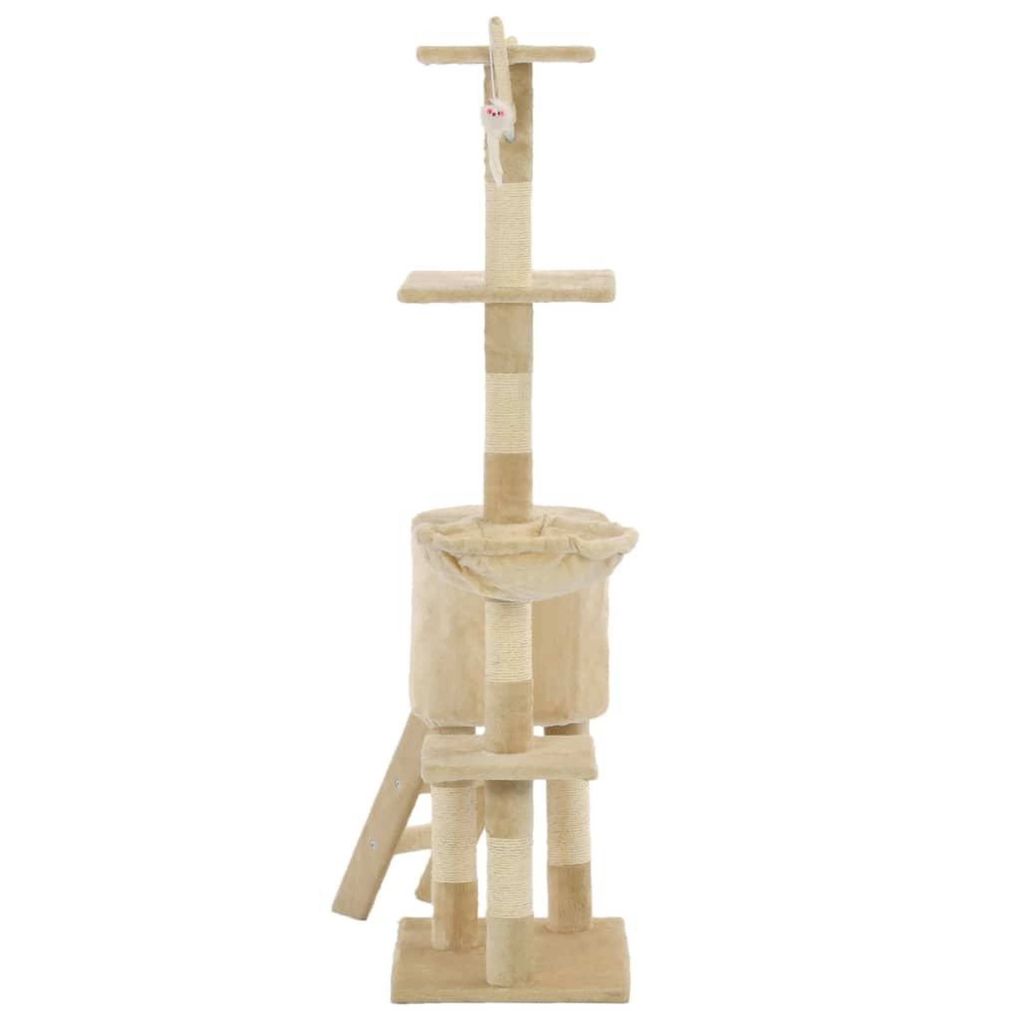 Voir la diapositive 5 : VIDAXL Arbre a chat avec griffoirs en sisal 138 cm Beige