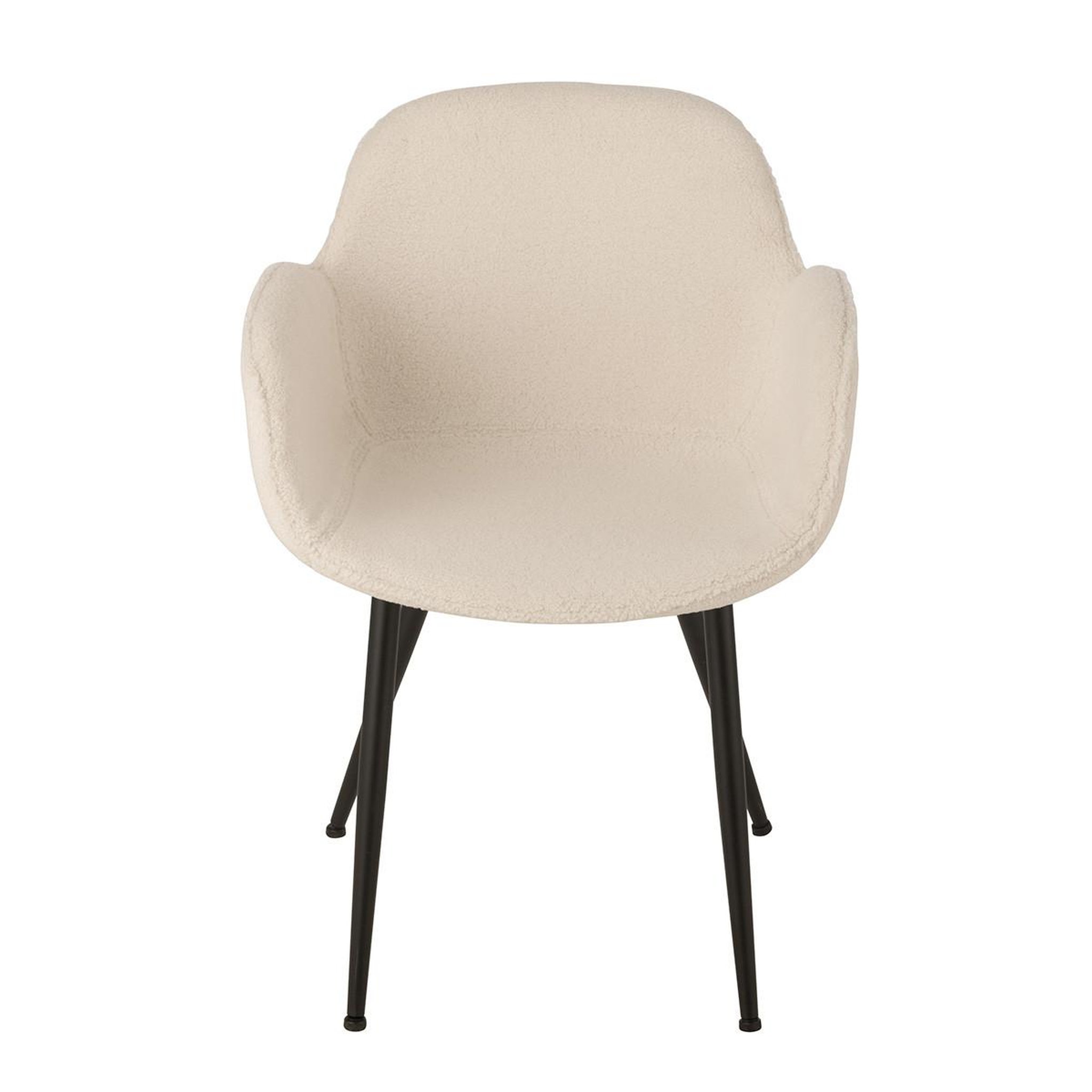 Voir la diapositive 2 : J-LINE Chaise design  rosalinda  80cm blanc