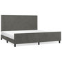 Voir la diapositive 2 : VIDAXL Cadre de lit sans matelas gris fonce 200x200 cm velours
