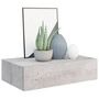 Voir la diapositive 3 : VIDAXL Etageres a tiroir murales 2 pcs Gris beton 40x23,5x10 cm MDF