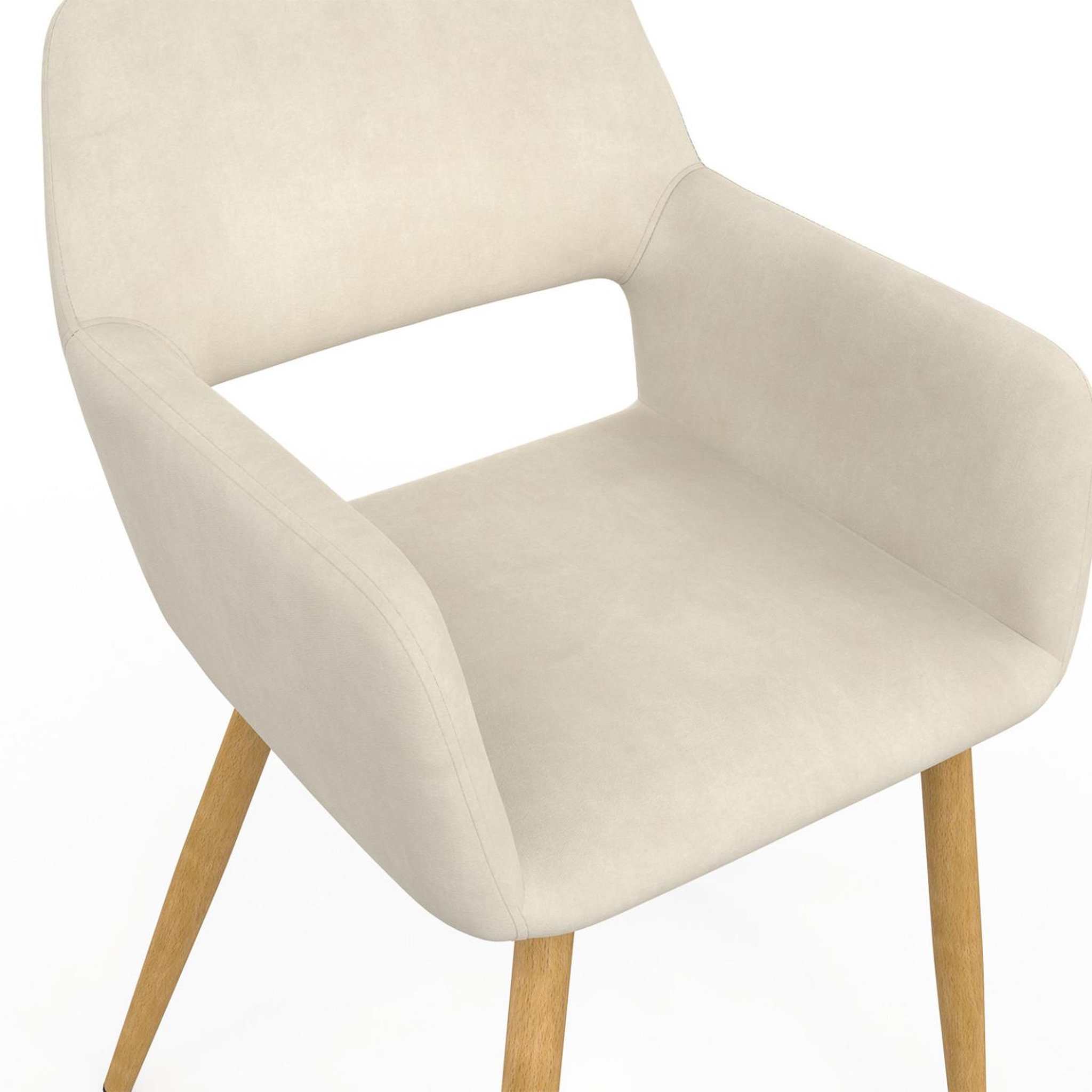 Voir la diapositive 6 : ID MARKET Lot de 2 chaises de salle à manger, fauteuils de table holy en velours beige