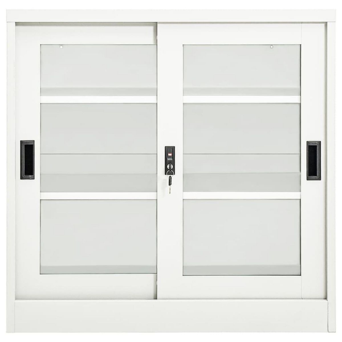 VIDAXL Armoire a portes coulissantes Blanc 90x40x90 cm Acier