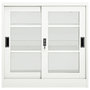 Voir la diapositive 2 : VIDAXL Armoire a portes coulissantes Blanc 90x40x90 cm Acier