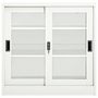 Voir la diapositive 2 : VIDAXL Armoire a portes coulissantes Blanc 90x40x90 cm Acier