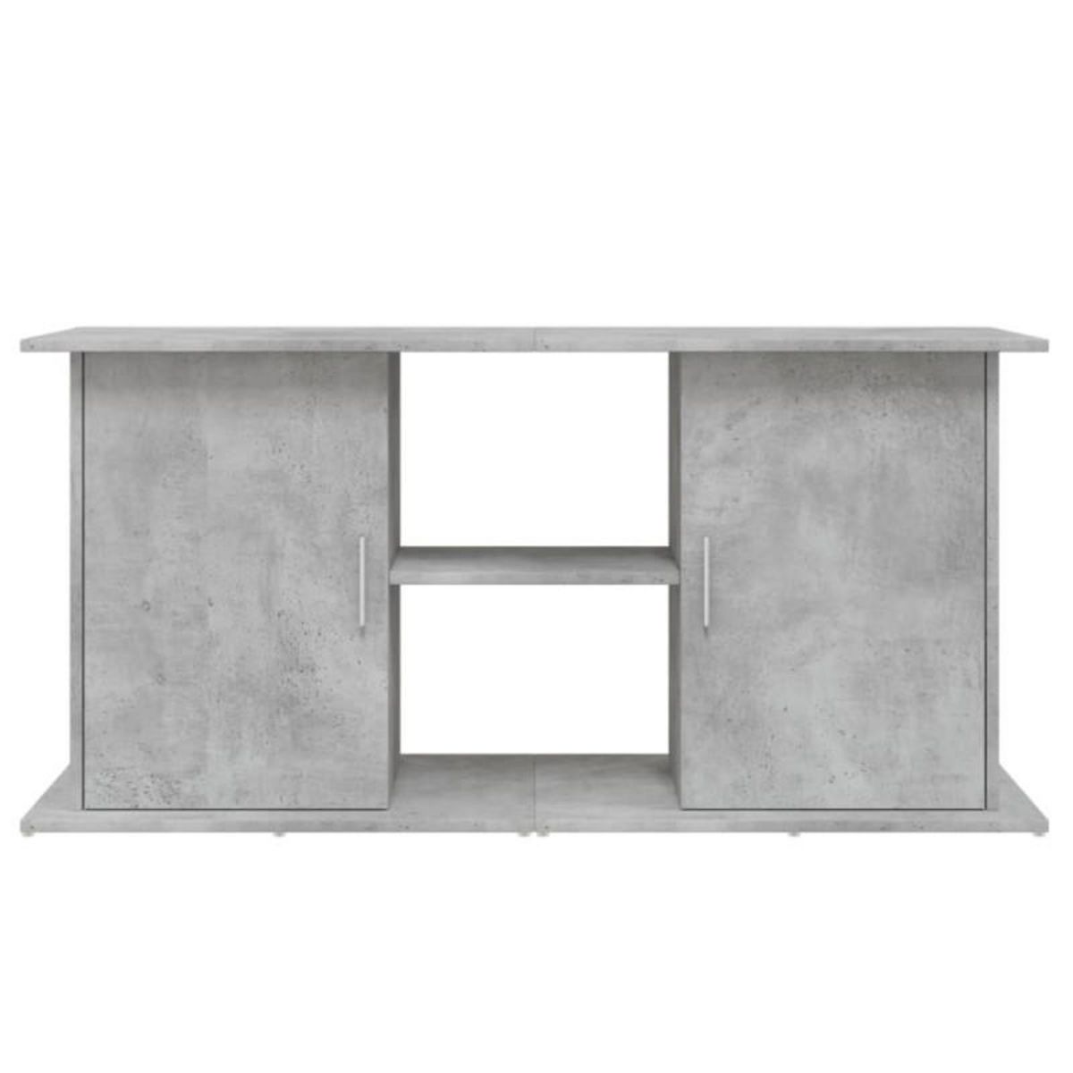 VIDAXL Support pour aquarium gris béton 121x41x58 cm bois d ingénierie