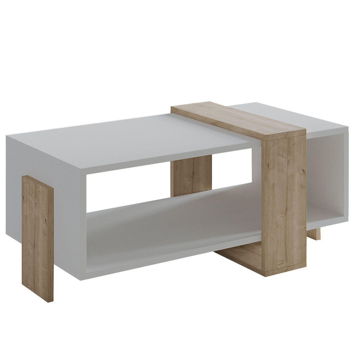 Habitat et Jardin Table basse en bois  Meleni  - 90 x 49 x 40 cm - Blanc