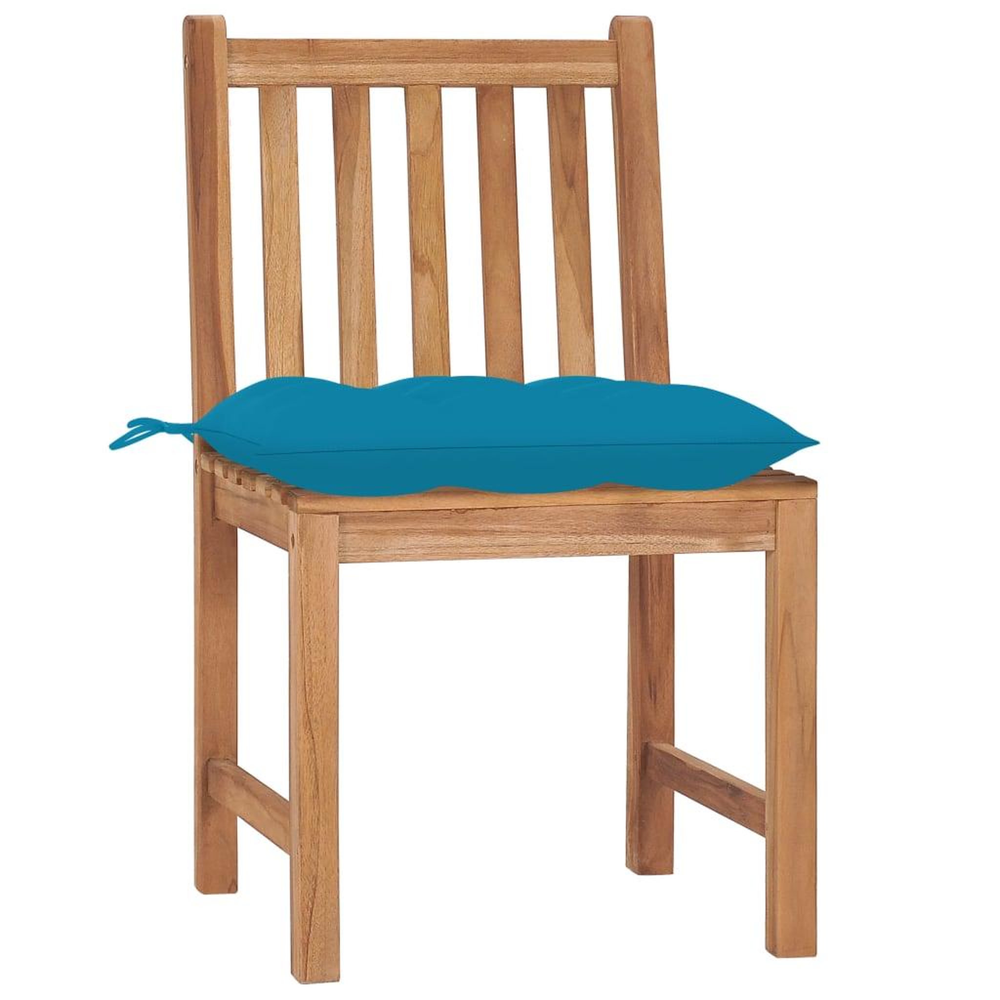 Voir la diapositive 2 : VIDAXL Chaises de jardin lot de 4 avec coussins Bois de teck massif