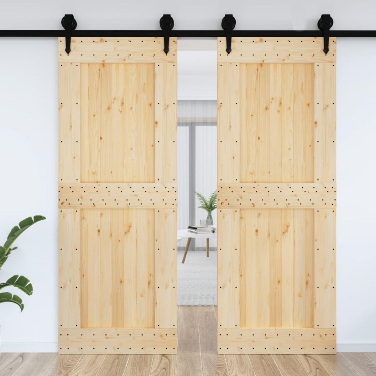 VIDAXL Porte NARVIK 85x210 cm bois massif de pin