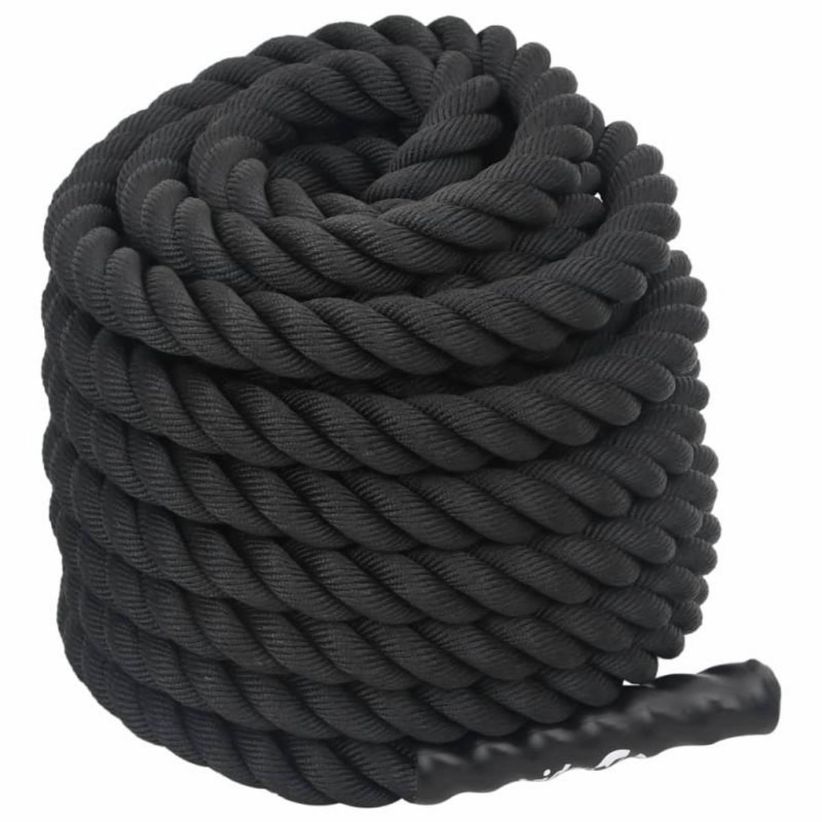 VIDAXL Corde de combat noir 15 m 11 kg polyester