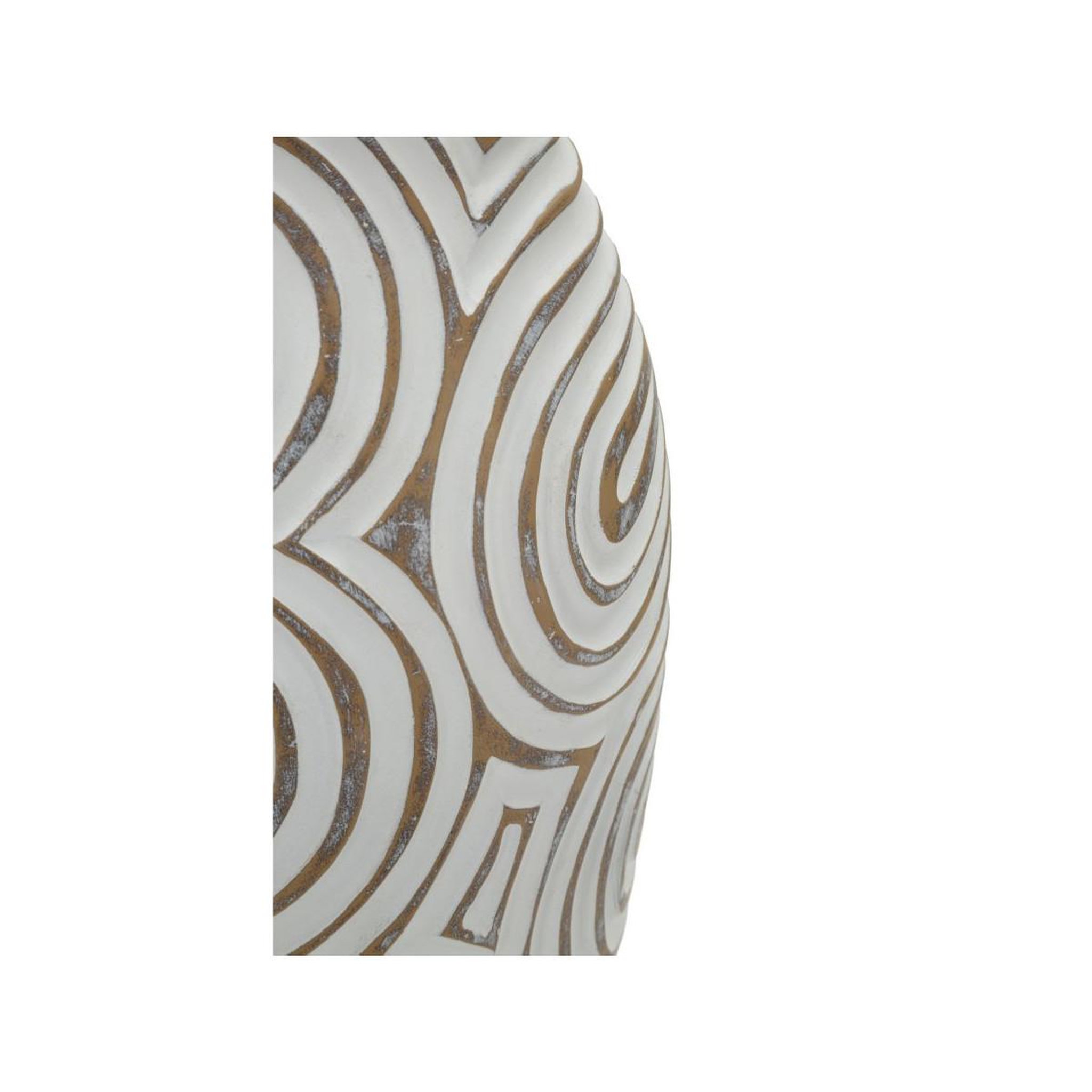 Voir la diapositive 3 : Paris Prix Vase design en résine  oblix  35cm blanc