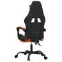 Voir la diapositive 5 : VIDAXL Chaise de jeu pivotante repose-pied Noir et orange Similicuir