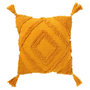 Voir la diapositive 1 : Paris Prix Coussin Déco Tufté  Efren  50x50cm Ocre