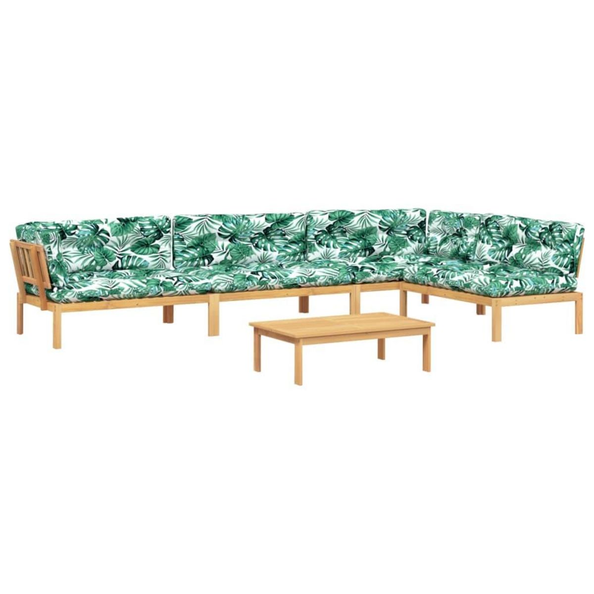 VIDAXL Salon palette de jardin avec coussins 5pcs bois d'acacia massif