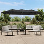 Voir la diapositive 1 : VIDAXL Parasol de jardin a double tete avec LED anthracite 449x245 cm