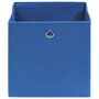 VIDAXL Boîtes de rangement 10 pcs Tissu intisse 28x28x28 cm Bleu