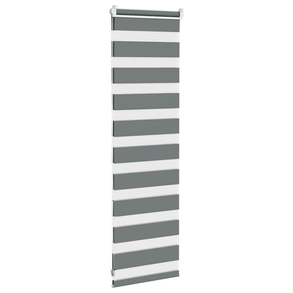 VIDAXL Store zebre gris fonce largeur du tissu 40,9 cm polyester