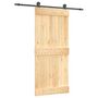 Voir la diapositive 2 : VIDAXL Porte coulissante et kit de quincaillerie 90x210 cm pin massif