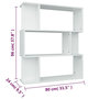 Voir la diapositive 6 : VIDAXL Bibliotheque/Cloison Blanc 80x24x96 cm Bois d'ingenierie