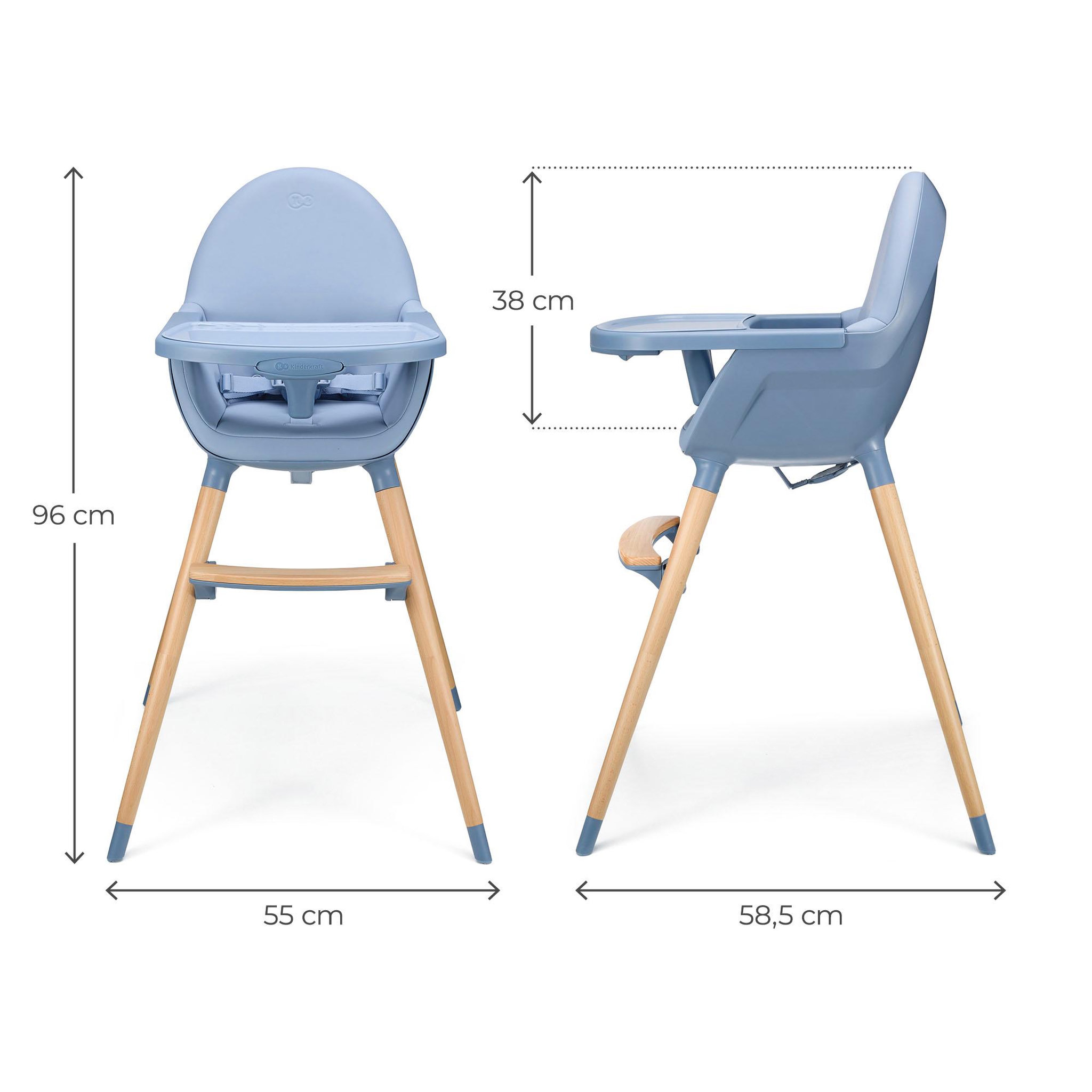 Voir la diapositive 6 : KINDERKRAFT Chaise haute 2en1 fini 2 pratique et confortable