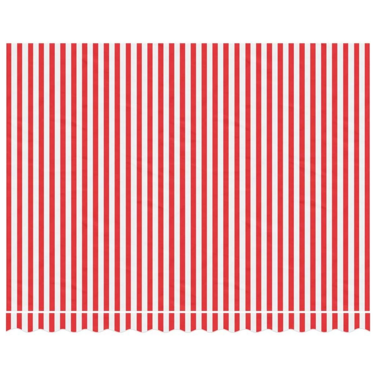VIDAXL Tissu de remplacement pour auvent rayures rouges et blanches