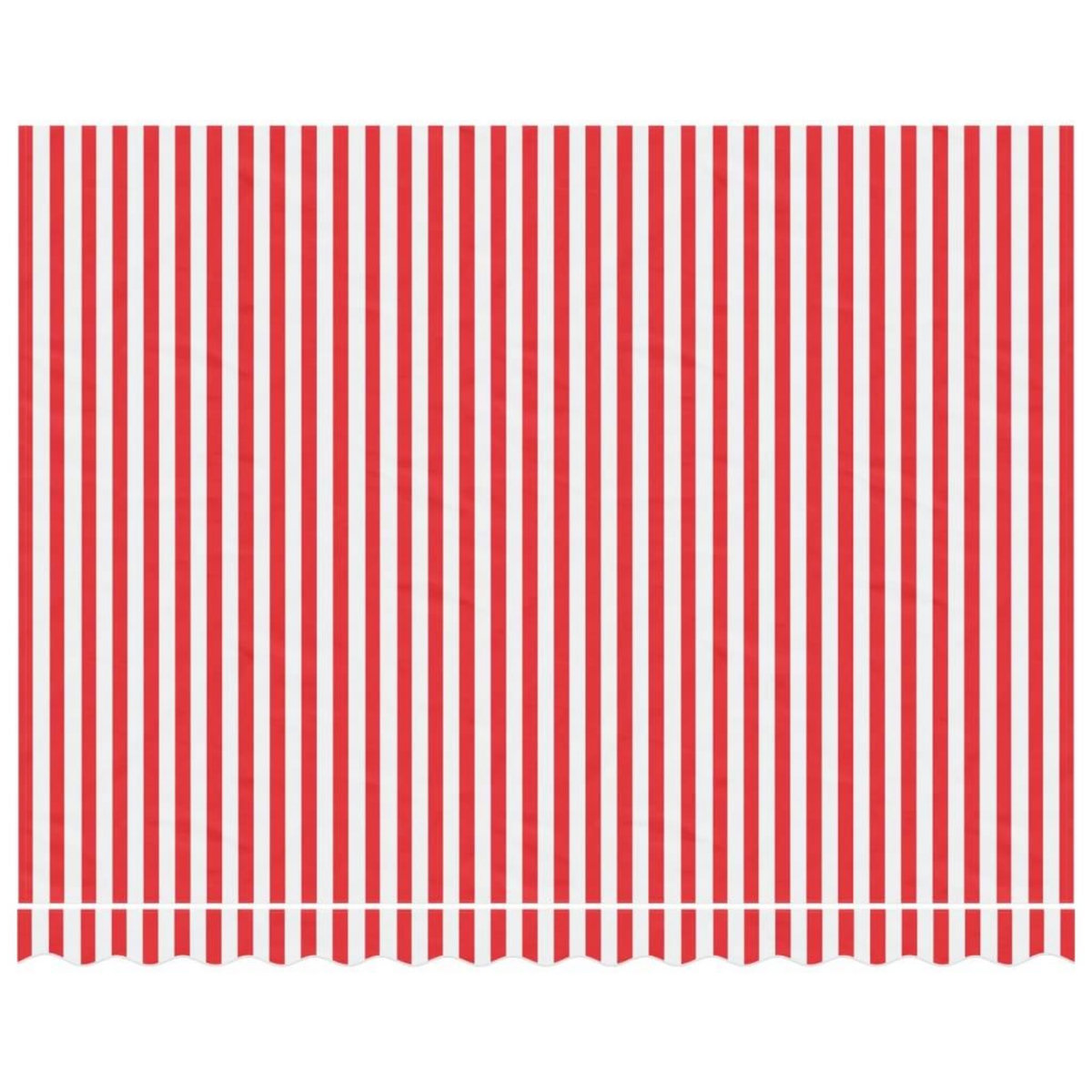 VIDAXL Tissu de remplacement pour auvent rayures rouges et blanches