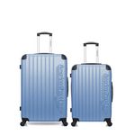 AMERICAN TRAVEL AMERICAN TRAVEL - Lot de 2 - Valises grand format et weekend BUDAPEST. Coloris disponibles : Gris