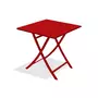 DCB GARDEN Table de jardin pliante 70x70cm aluminium rouge MARIUS