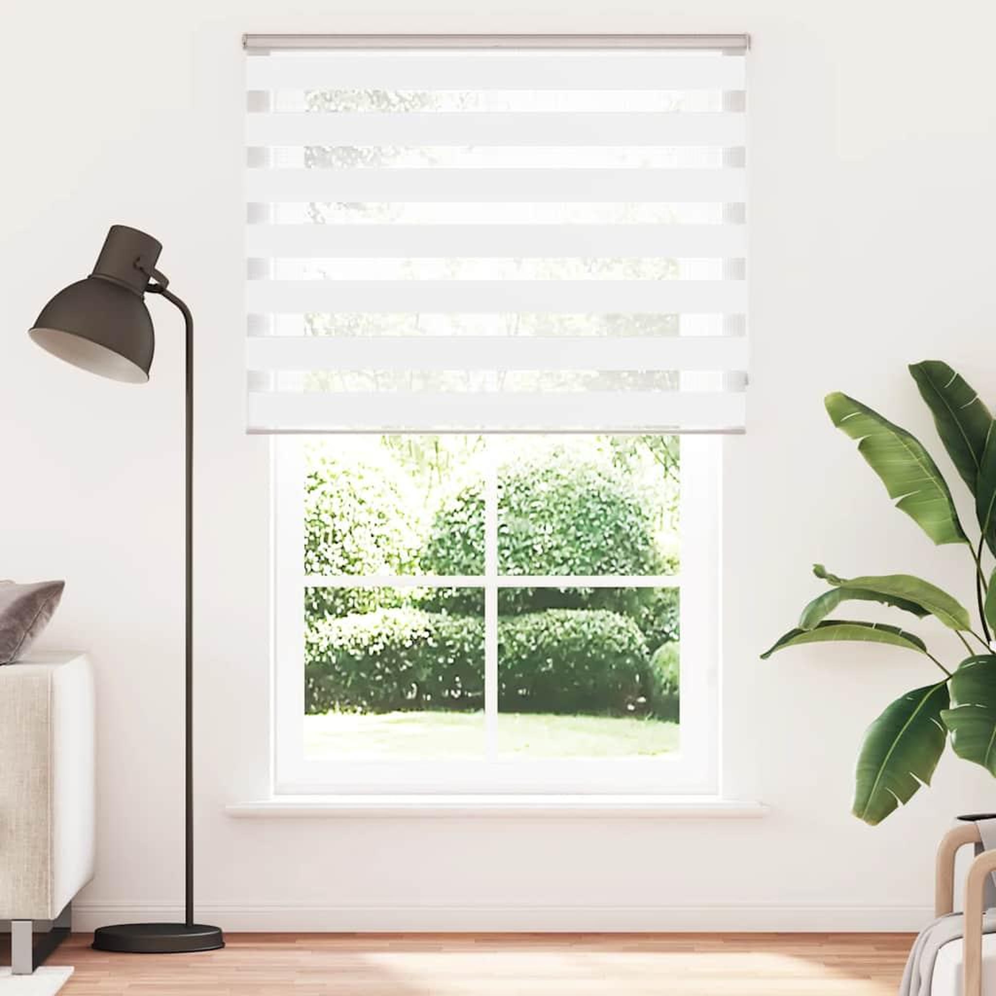 Voir la diapositive 2 : VIDAXL Store zebre blanc 150x230 cm largeur du tissu 145,9cm polyester
