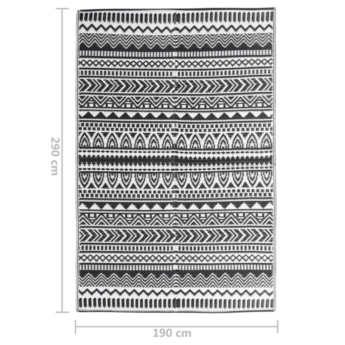 VIDAXL Tapis d'exterieur Noir 190x290 cm PP