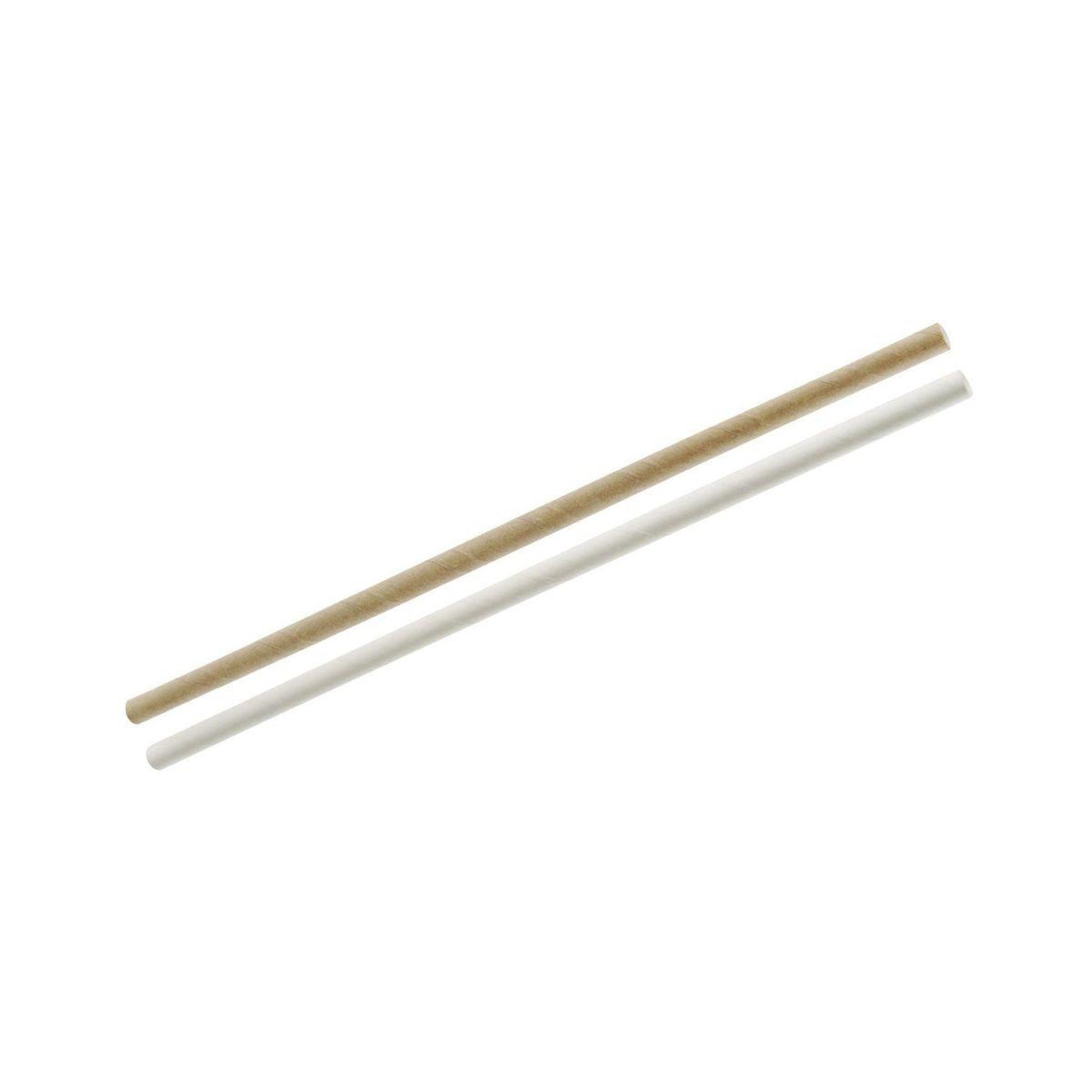 Voir la diapositive 5 : Fackelmann Lot de 60 pailles en papier brun et blanc 24 cm Fackelmann Bar Concept