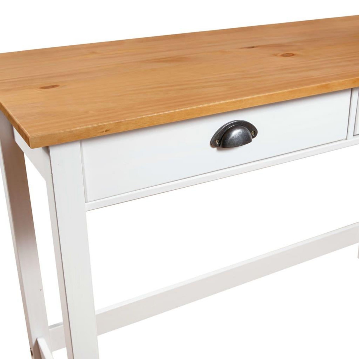 VIDAXL Table console Hill avec 2 tiroirs 110x45x74 cm Pin solide