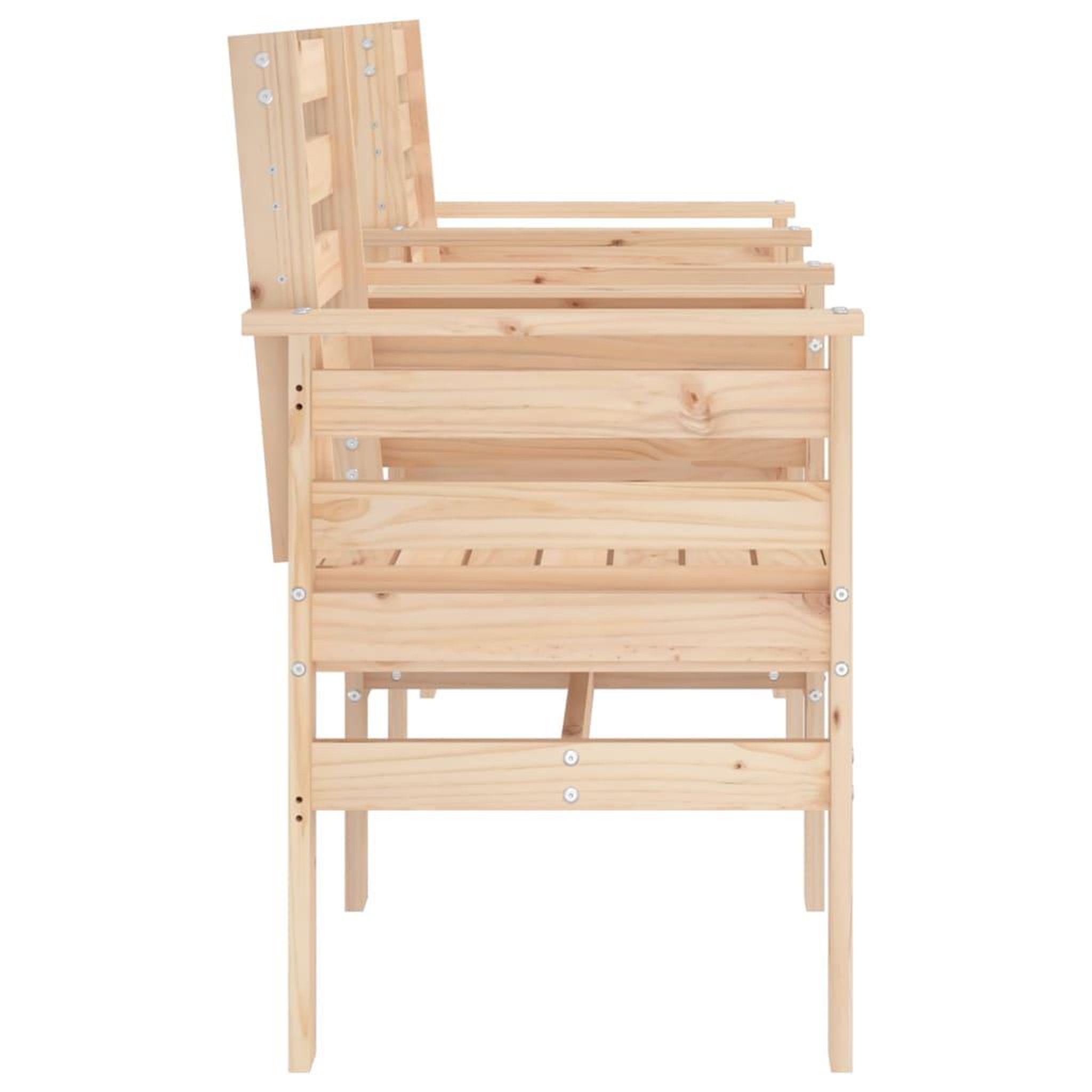 Voir la diapositive 4 : VIDAXL Banc de jardin avec table 2 places bois de pin massif