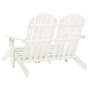 Voir la diapositive 4 : VIDAXL Chaise de jardin Adirondack 2 places et repose-pied sapin blanc