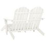 Voir la diapositive 4 : VIDAXL Chaise de jardin Adirondack 2 places et repose-pied sapin blanc