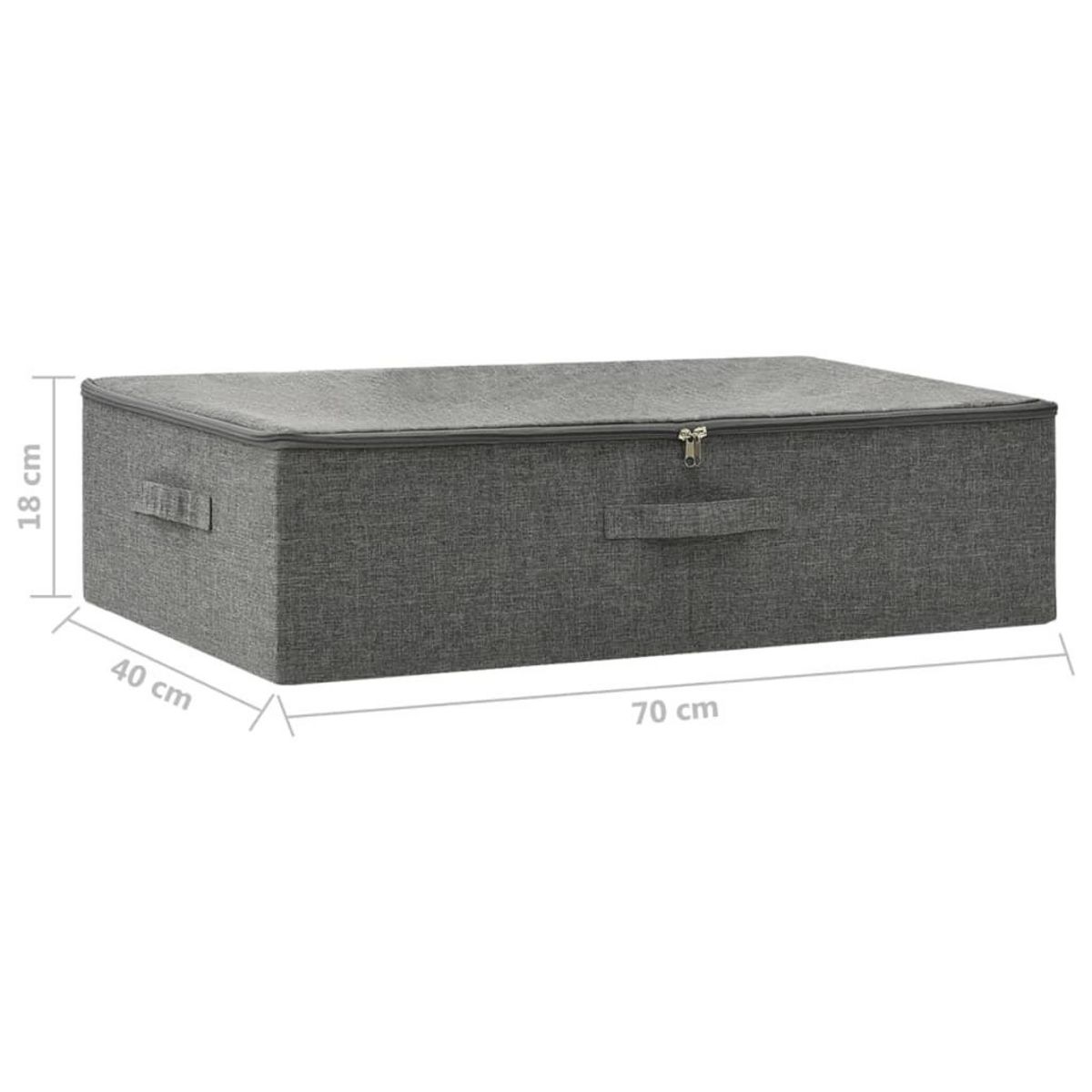 VIDAXL Boîte de rangement Tissu 70x40x18 cm Anthracite