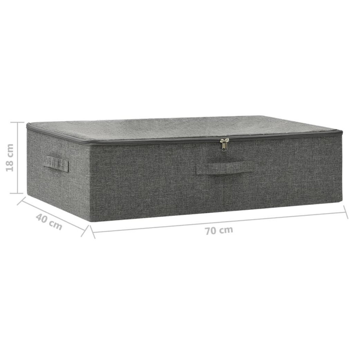 VIDAXL Boîte de rangement Tissu 70x40x18 cm Anthracite