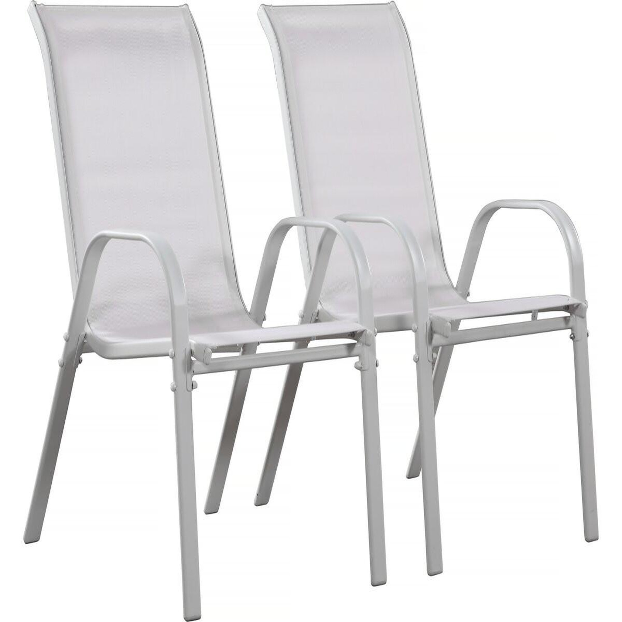 Habitat et Jardin Fauteuil jardin textilène  cordoba  - phoenix - gris clair - lot de 2