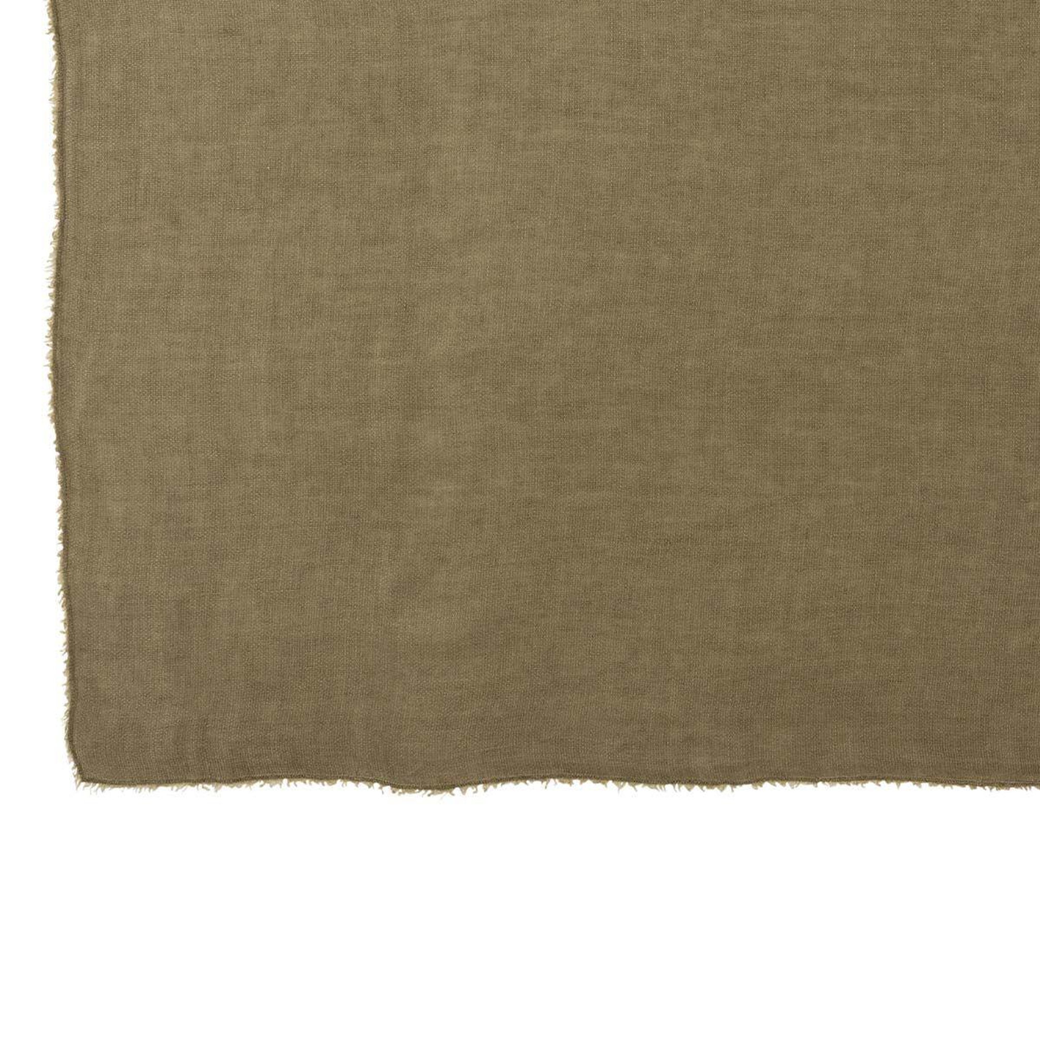 Voir la diapositive 2 : J-LINE Plaid déco uni  bord court  150x200cm vert olive