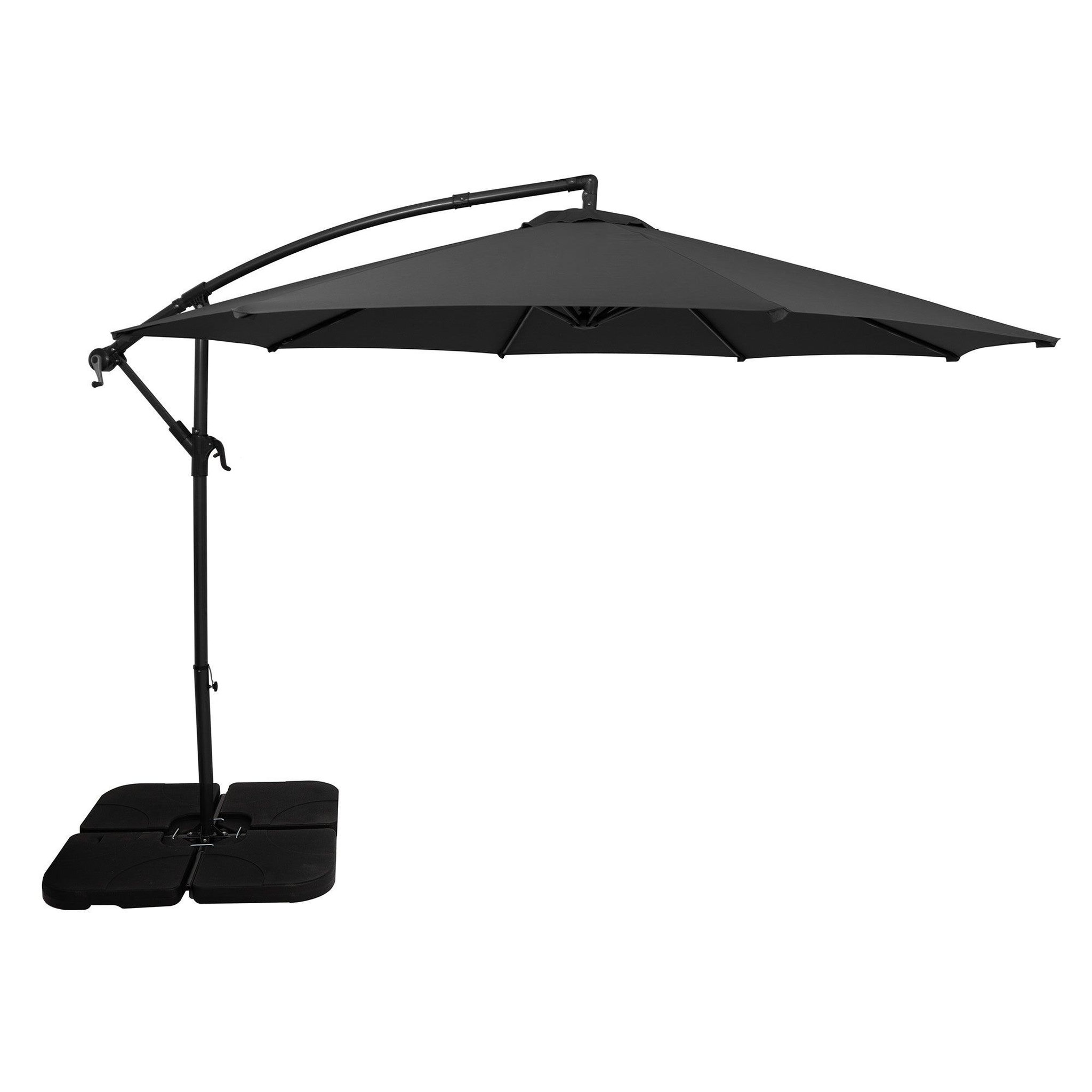 Voir la diapositive 1 : Monster Parasol Banane à Mât Déporté 3 m & Pied Carré