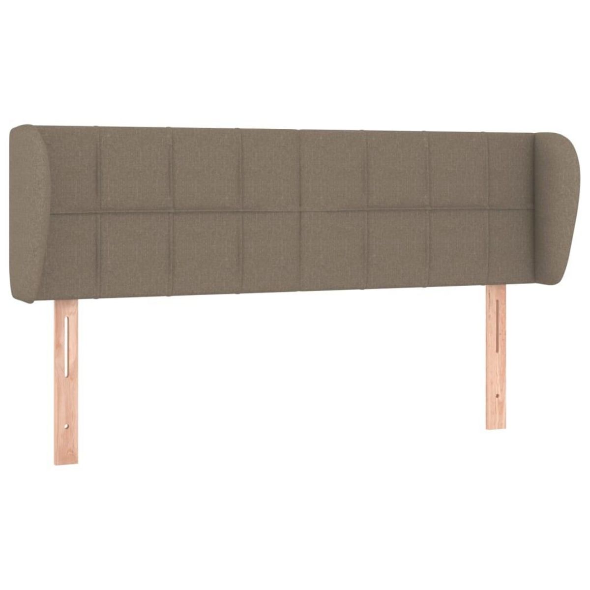 VIDAXL Tete de lit avec oreilles Taupe 147x23x78/88 cm Tissu