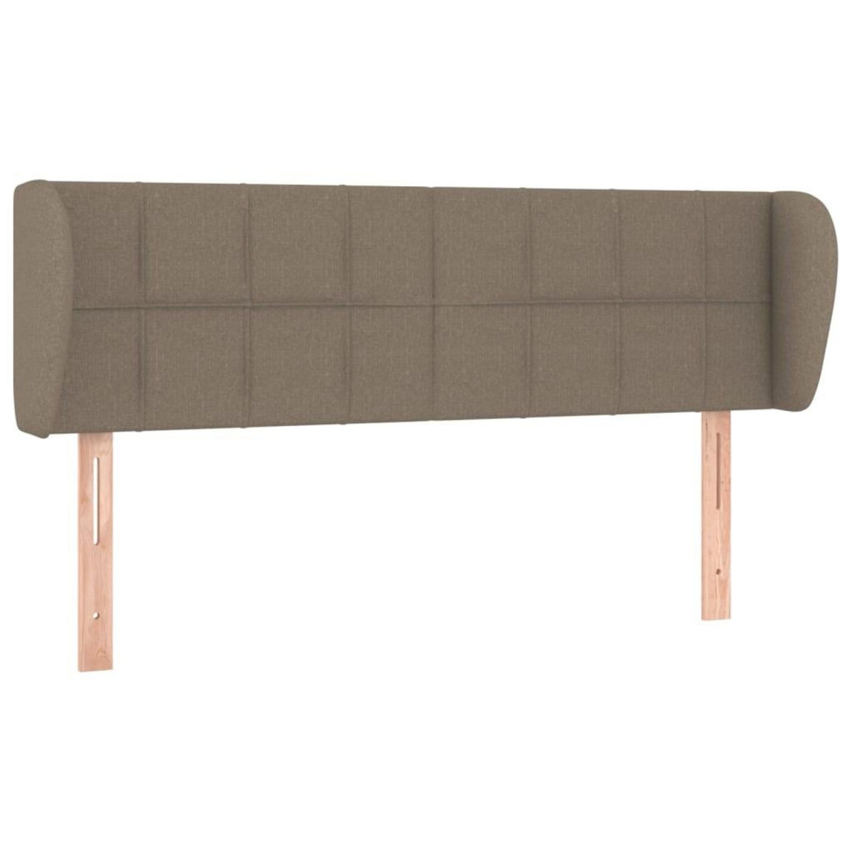 VIDAXL Tete de lit avec oreilles Taupe 147x23x78/88 cm Tissu