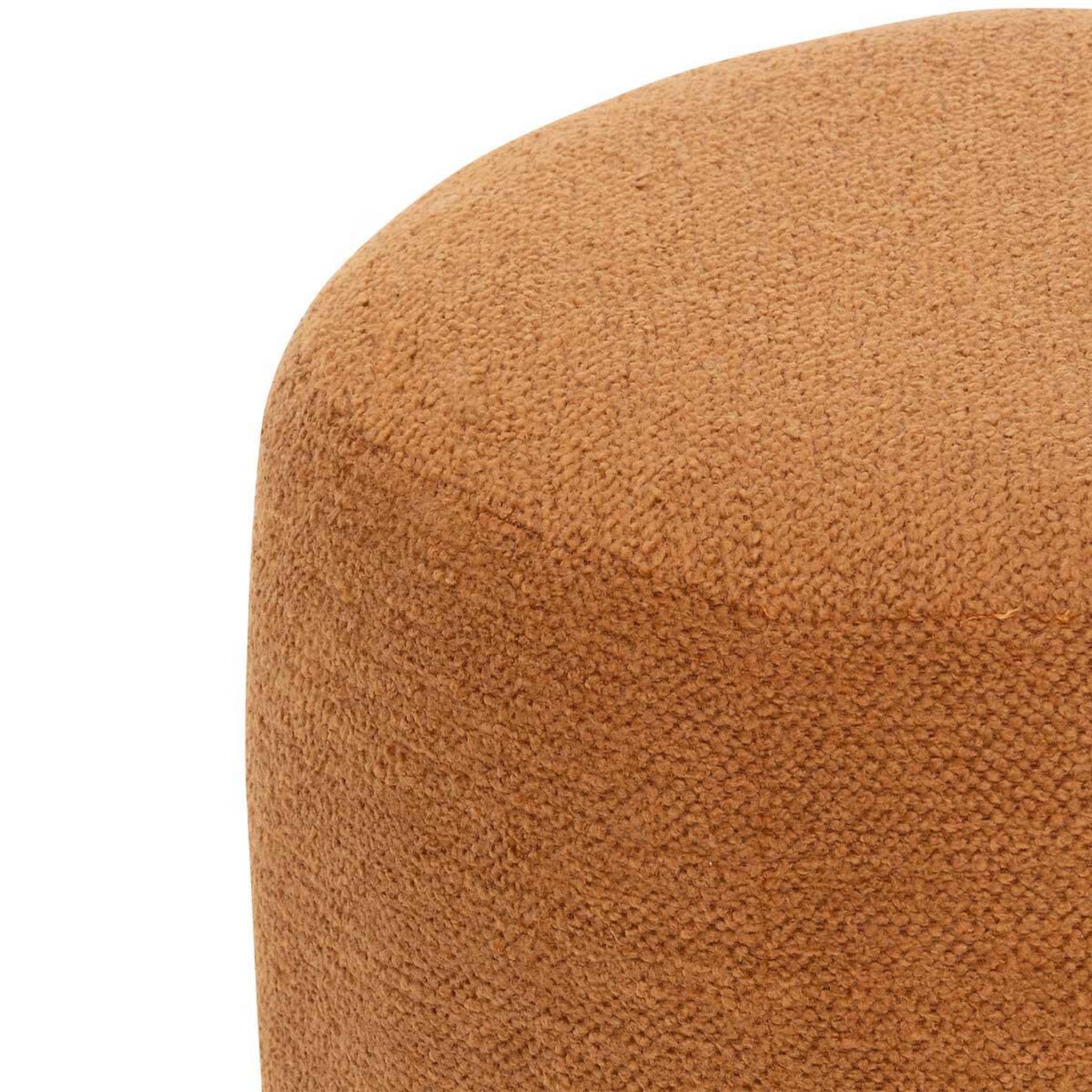 Voir la diapositive 2 : ATMOSPHERA Pouf design bouclette  amea  40cm ambre