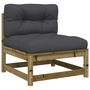 Voir la diapositive 5 : VIDAXL Salon de jardin 8 pcs avec coussins bois de pin impregne