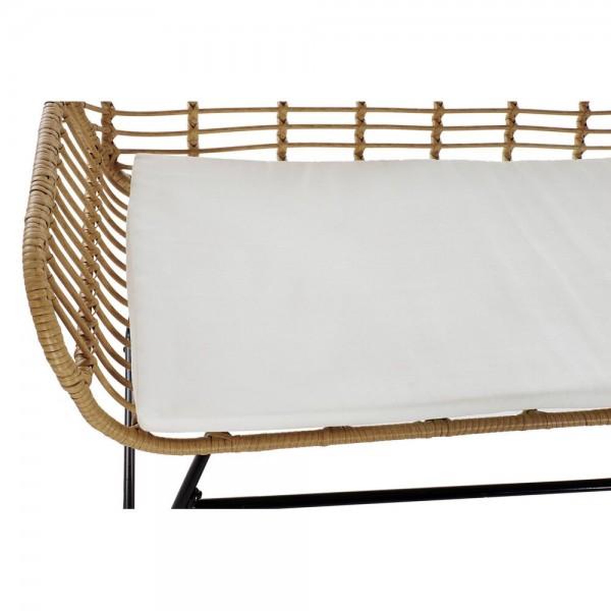 Voir la diapositive 2 : MARKET24 Canapé de jardin DKD Home Decor Marron Métal Polyester rotin synthétique (124 x 74 x 84 cm)