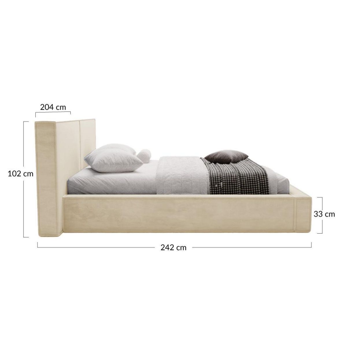 BEST MOBILIER Eros - lit coffre - 180x200 cm - sommier inclus - en velours