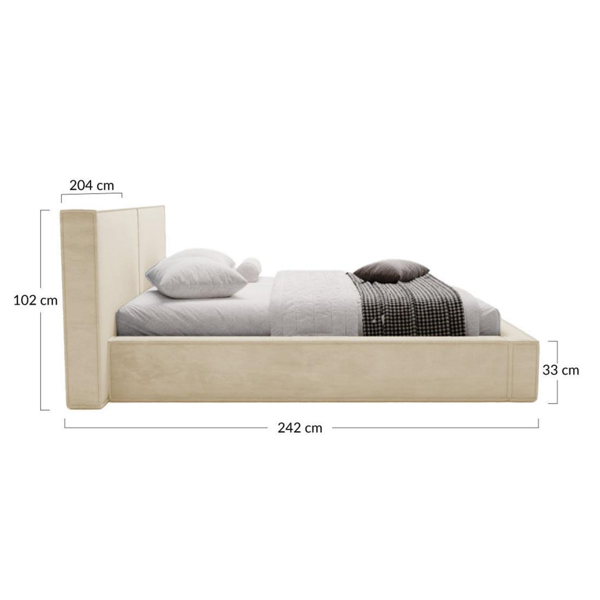 BEST MOBILIER Eros - lit coffre - 180x200 cm - sommier inclus - en velours