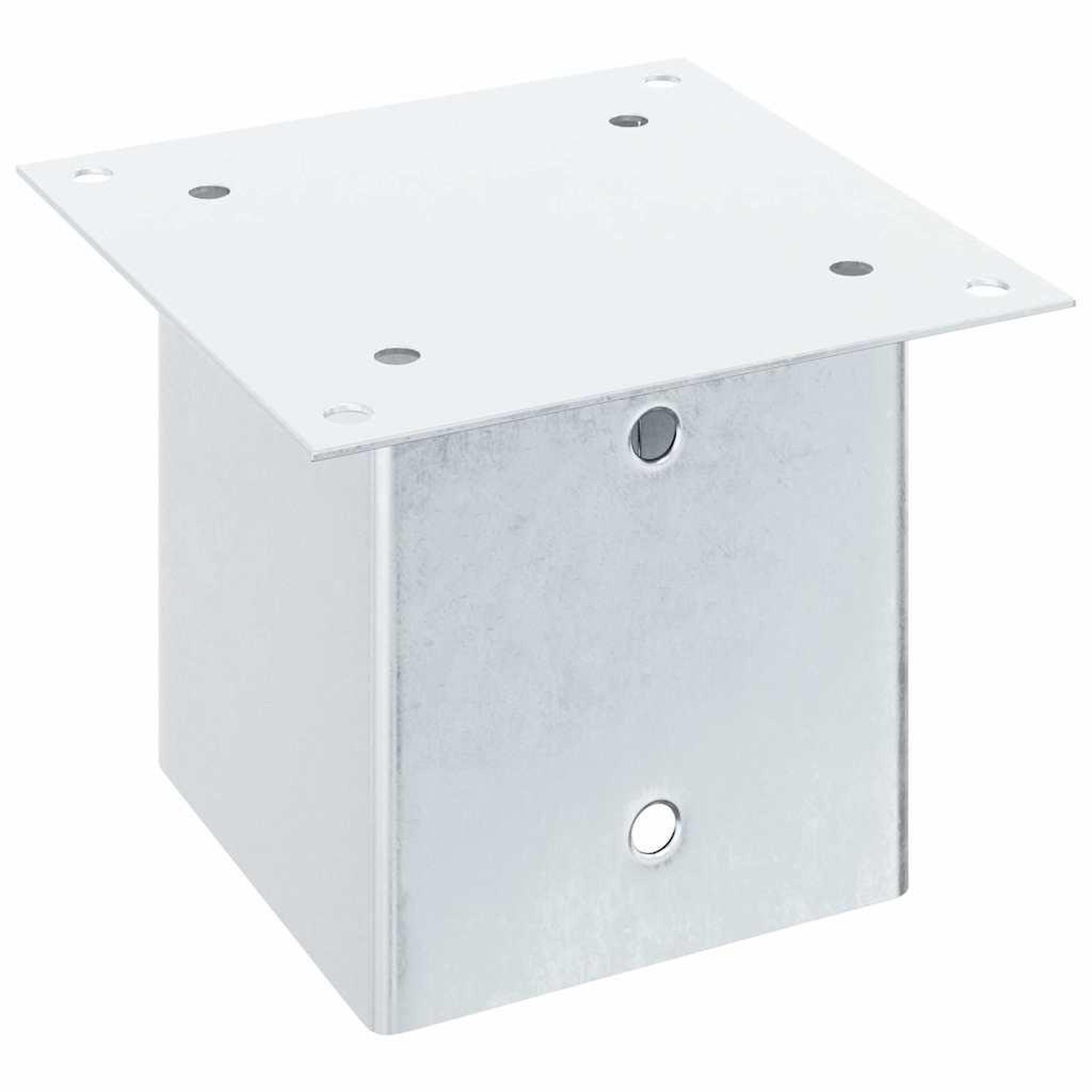 Voir la diapositive 5 : VIDAXL Bases de poteau carrees 12 pcs argent 141x141mm acier galvanise