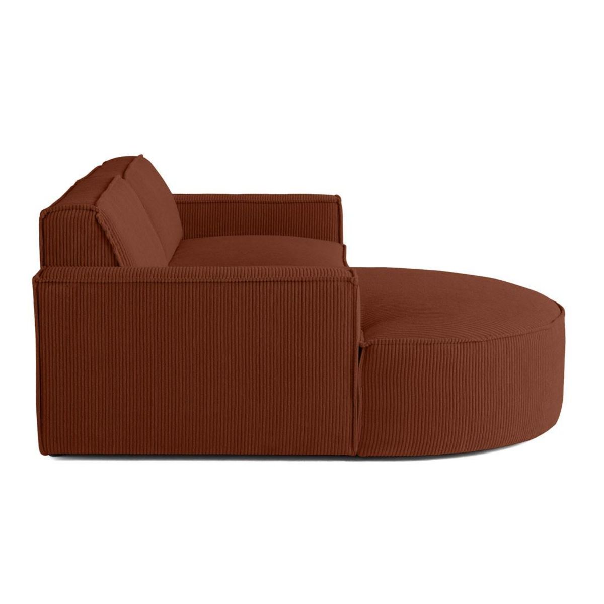 LISA DESIGN Spiaggia - canapé d'angle gauche - 4 places - en velours côtelé